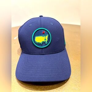 Masters Tournament Navy Embroidered Snapback Performance Cap Hat Augusta